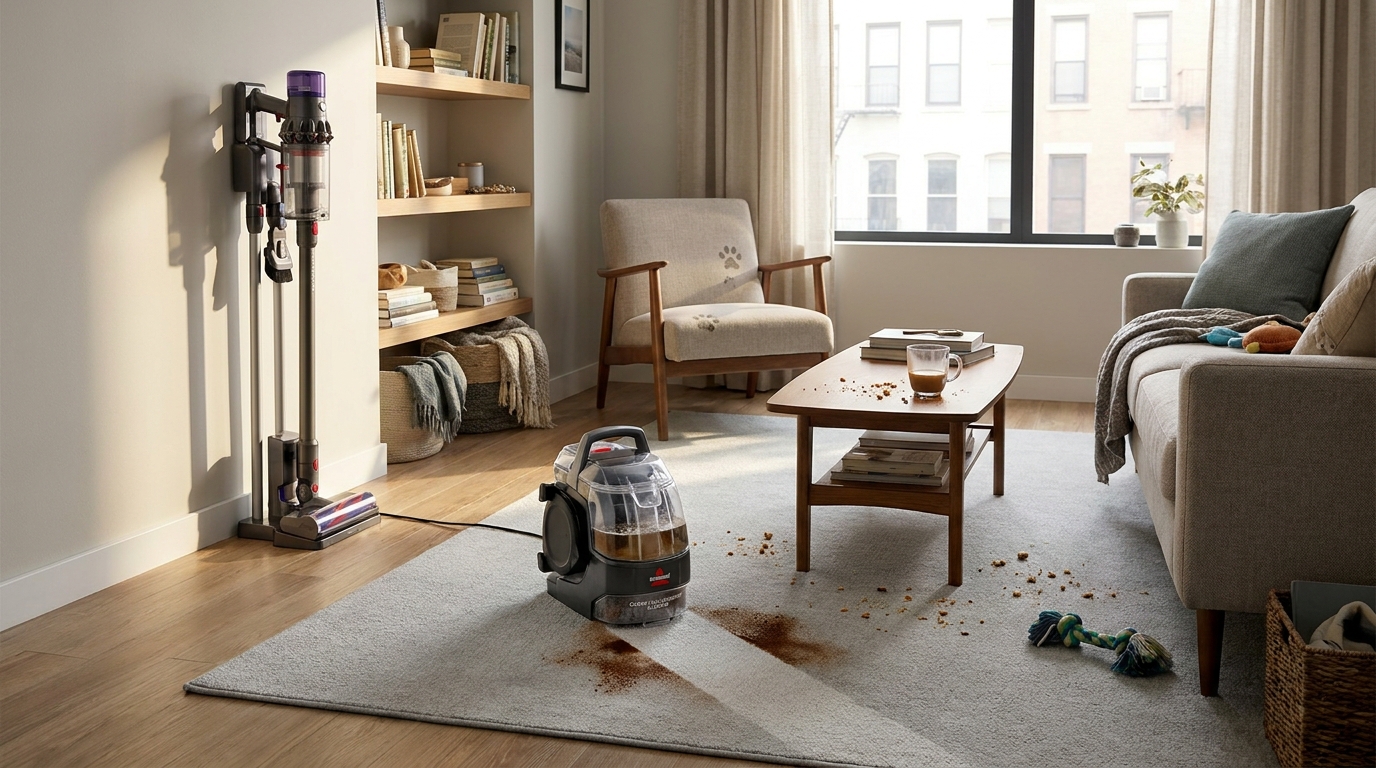 Today Only: Cordless Stick Vacuum & Mini Carpet Cleaner Deals That Finally Fix Your ‘Why Does My Place Still Look Gross After I “Clean”?’ Problem