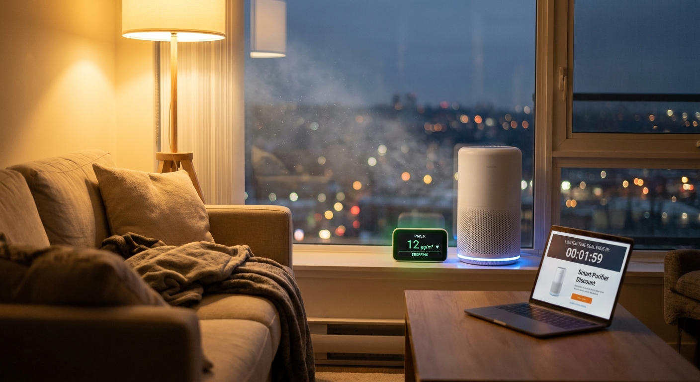 Today Only: Smart Air Purifier & Air Quality Monitor Deals That Finally Fix Your ‘Why Does My Place Still Feel Stuffy And Allergies Still Suck?’ Problem